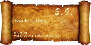 Svartz Ilona névjegykártya